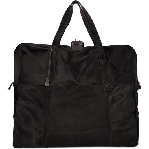 HUGO - borsa a spalla in pelle - uomo - cavallino/pelle di vitello - taglia unica - nero