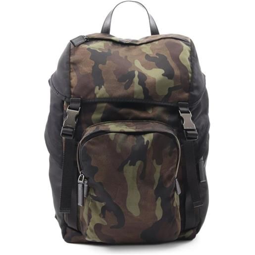 Prada Pre-Owned - zaino con stampa camouflage anni 2010 - uomo - nylon - taglia unica - nero