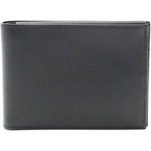 Hermès Pre-Owned - portafoglio bi-fold epsom 2007 - uomo - pelle di vitello - taglia unica - nero