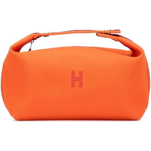 Hermès Pre-Owned - trousse bride a brac grande in tela toile 2020-2025 - donna - tela - taglia unica - arancione