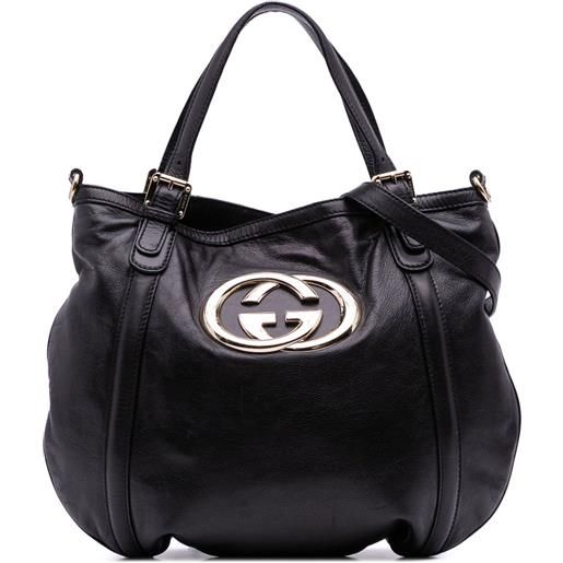 Gucci Pre-Owned - borsa a tracolla britt media in pelle 2000-2015 - donna - pelle di vitello - taglia unica - nero