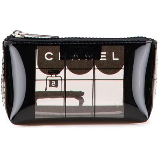CHANEL Pre-Owned - trousse vinyl coco window anni '02-'03 - donna - pvc - taglia unica - nero