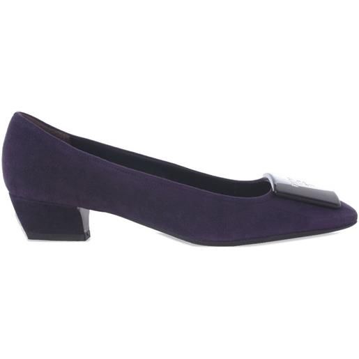Prada Pre-Owned - pumps in pelle scamosciata con tacco basso anni 2000 - donna - pelle di vitello/pelle scamosciata/gomma - 39 - viola