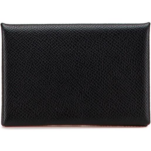 Hermès Pre-Owned - portacarte calvi in pelle epsom 2022 - unisex - pelle di vitello - taglia unica - nero