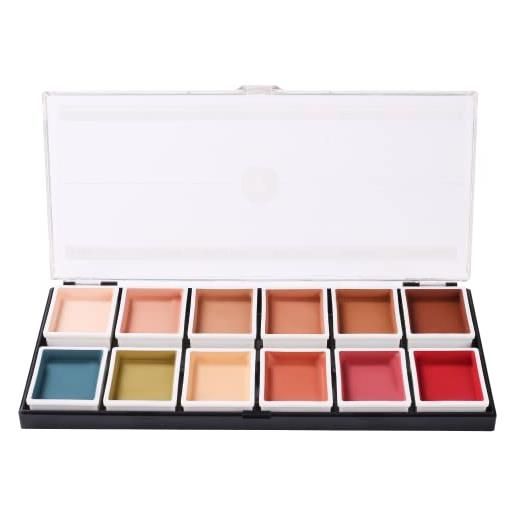Narrative Cosmetics palette 12 colori della carne trucco attivato con alcool makeup per effetti speciali - impermeabile trucco color carne per truccatori professionisti