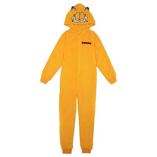 Garfield unisex bambini arancione pigiama onesie | avventure costume perfetto per notti divertenti e accoglienti | pigiama all-in-one realizzato per il massimo comfort