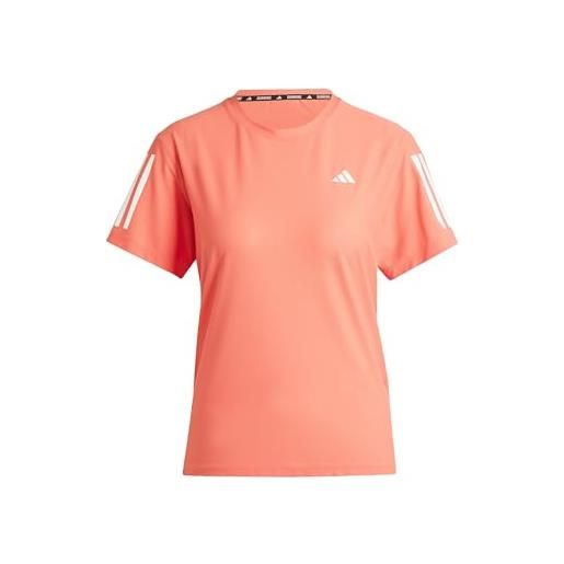 adidas donna own the run base tee, preloved scarlet, l