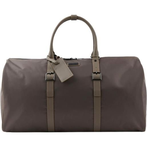 Paul & Shark borsone con finiture in pelle - marrone