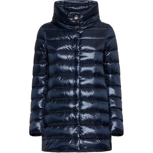 Herno cappotto amelia a collo alto - blu