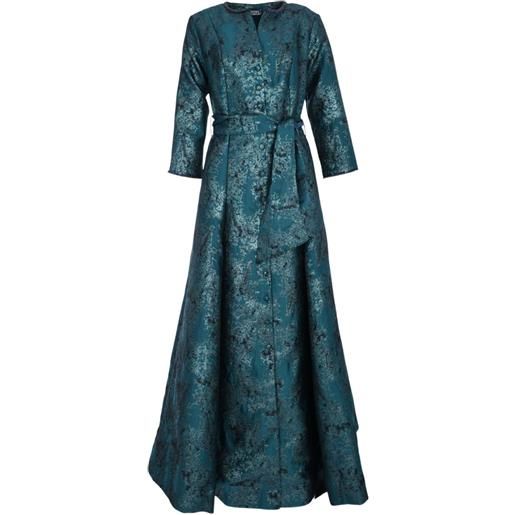 Baruni abito lungo elham con bottoni - blu