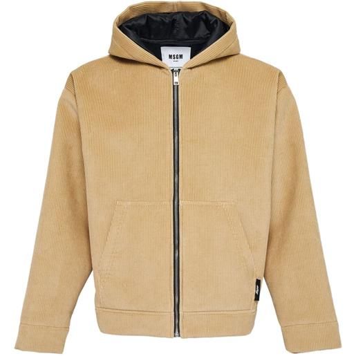 MSGM giacca a coste - marrone