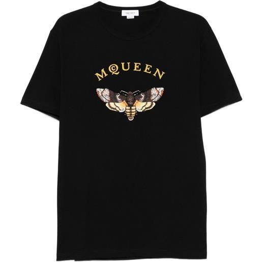 Alexander McQueen t-shirt con ricamo - nero