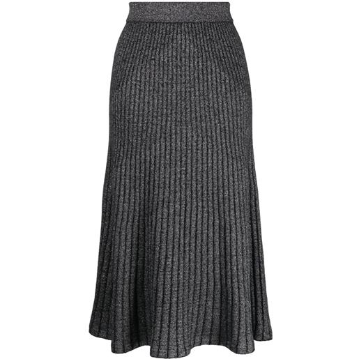N.Peal gonna midi plissettata - nero