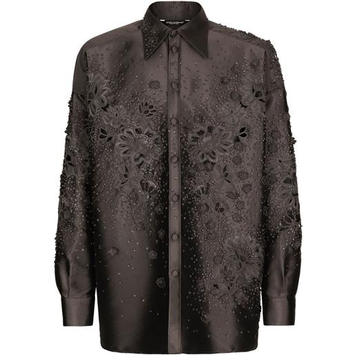 Dolce & Gabbana camicia con ricamo - nero