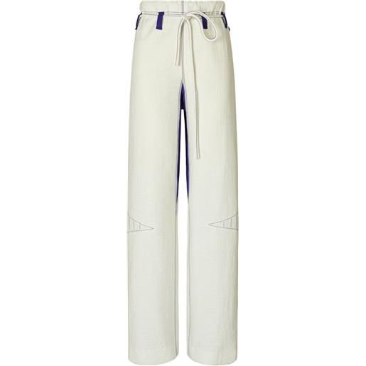 Tory Burch pantaloni a gamba ampia con coulisse - bianco
