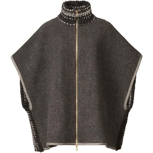 Fabiana Filippi mantella con zip - grigio