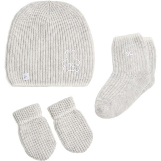 Brunello Cucinelli Kids berretti baby bernie (3 pezzi) - grigio