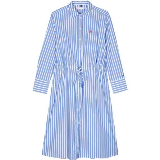 Tommy Hilfiger chemisier midi a righe - blu