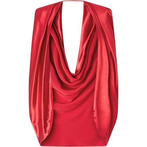 Genny mantella drappeggiata - rosso
