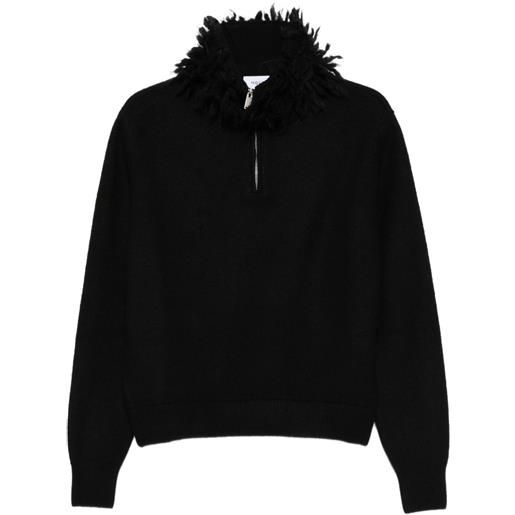 Alexander McQueen maglione con frange - nero