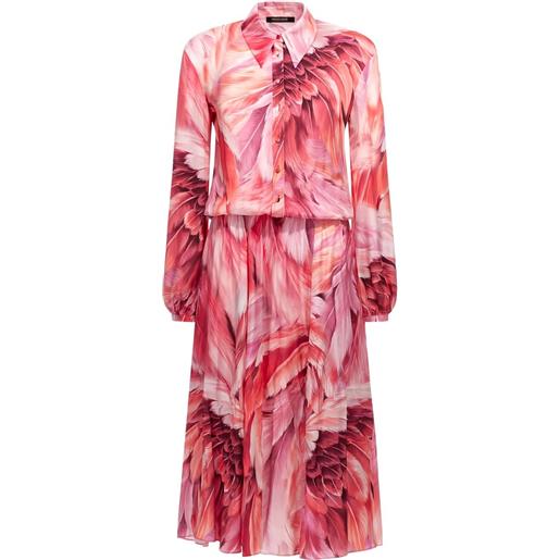 Roberto Cavalli abito midi con stampa - rosa