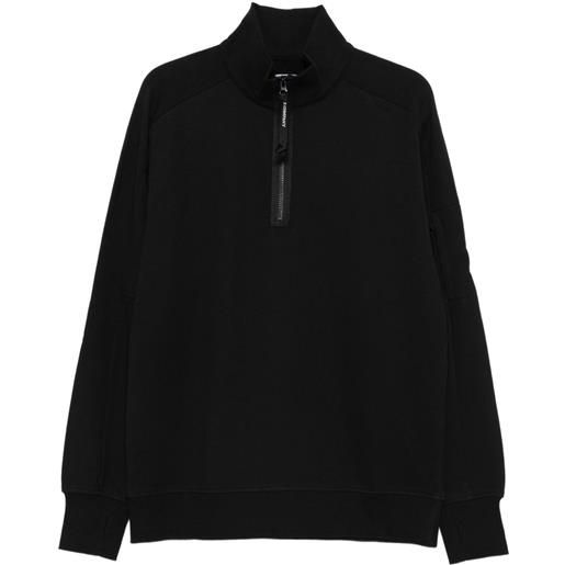 C.P. Company felpa con mezza zip - nero