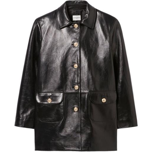 Claudie Pierlot giacca in pelle a maniche lunghe - nero
