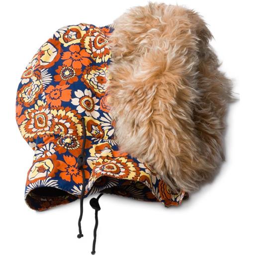 Prada cappuccio a fiori - arancione