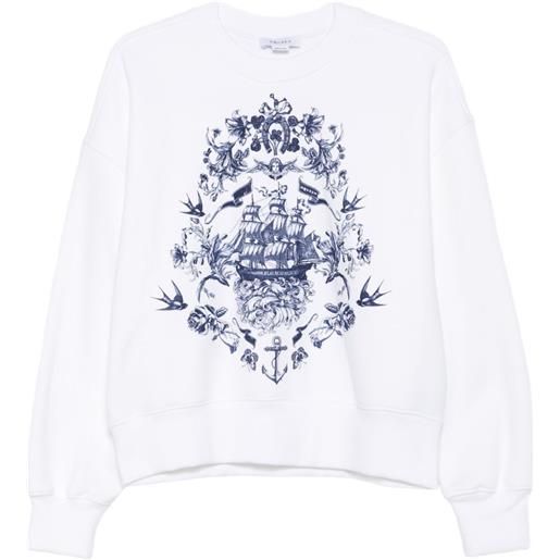 Alexander McQueen felpa con grafica - bianco