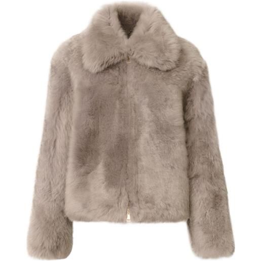 Fabiana Filippi giacca con zip - grigio