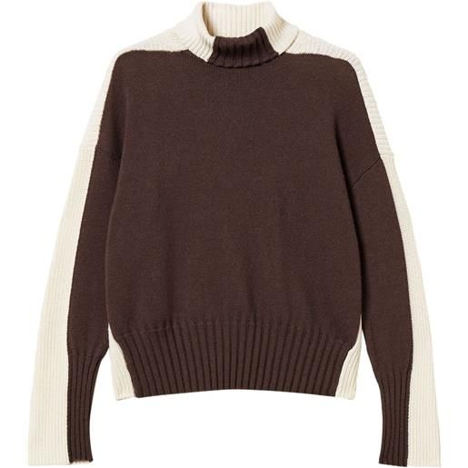TWINSET maglione a collo alto - marrone