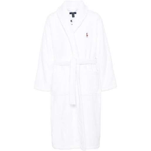 Polo Ralph Lauren vestaglia con ricamo polo pony - bianco