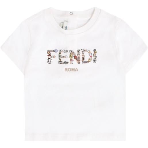Fendi Kids t-shirt con logo - bianco