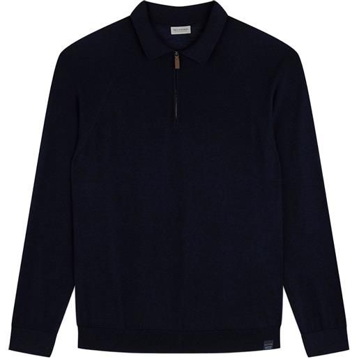 Paul & Shark polo con mezza zip - blu