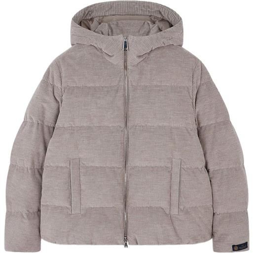 Paul & Shark piumino a coste con cappuccio - toni neutri