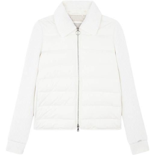 Paul & Shark blusa hybrid con zip - bianco