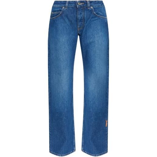 Off-White jeans con design a cinque tasche - blu
