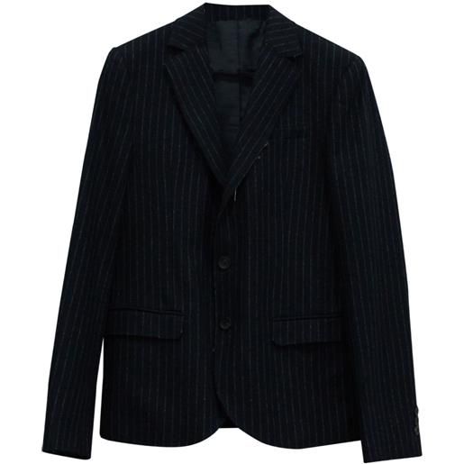 Alexander McQueen Pre-Owned - blazer monopetto in lana vergine - uomo - lana vergine - 46 - blu