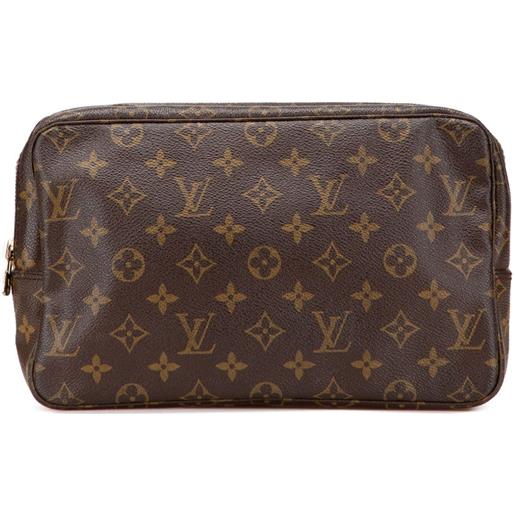 Louis Vuitton Pre-Owned - clutch trousse toilette 28 con monogramma 1988 - unisex - tela - taglia unica - marrone