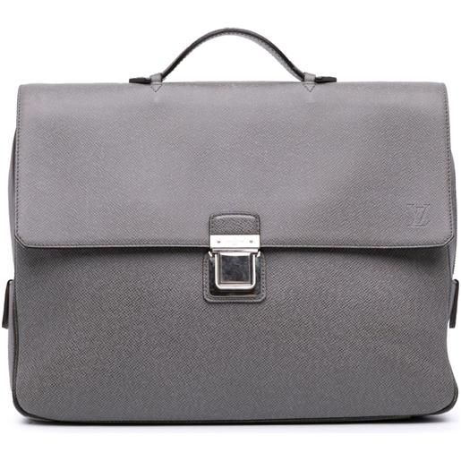 Louis Vuitton Pre-Owned - borsa tote vassili pm in pelle taïga 2012 - uomo - pelle - taglia unica - grigio