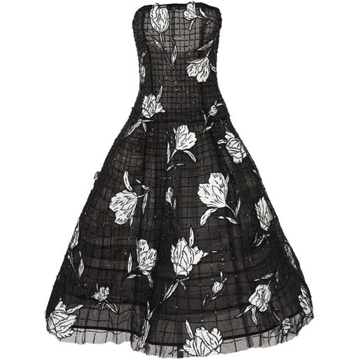 Carolina Herrera abito con ricamo - nero