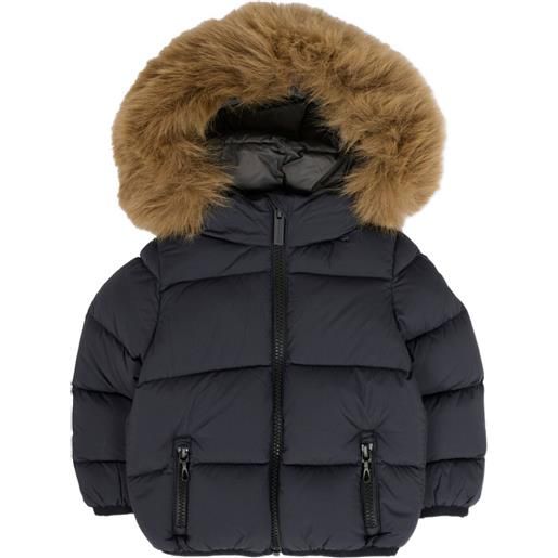 Colmar Kids giacca in pelliccia sintetica con cappuccio - nero