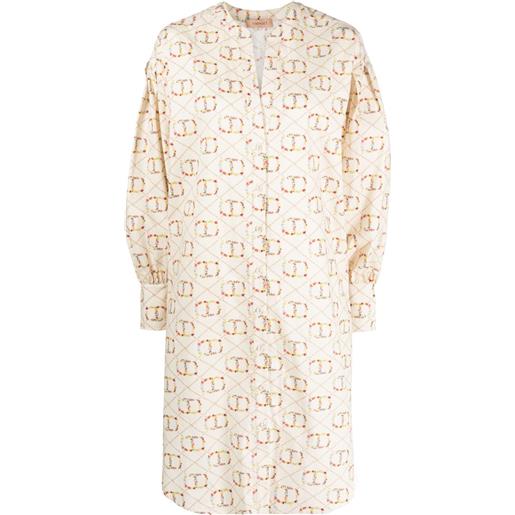 TWINSET abito con stampa - toni neutri