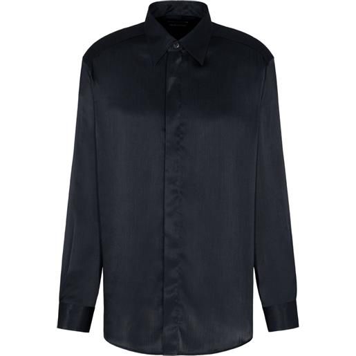 Emporio Armani camicia a righe - nero