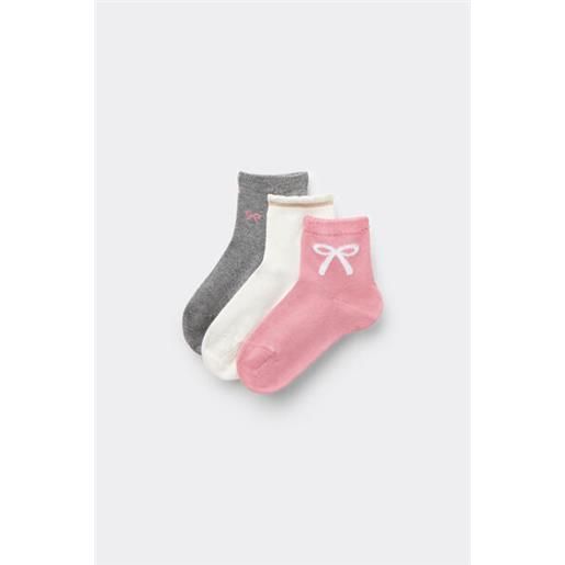 Tezenis 3 paia calzini corti cotone fantasia bimba bambina stampa