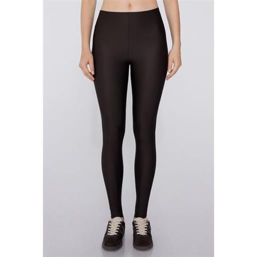 Tezenis leggings in microfibra lucida donna marrone