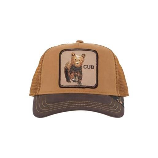 Goorin Bros. cappellino con orso e scritta "cub", colore: marrone, taglia unica