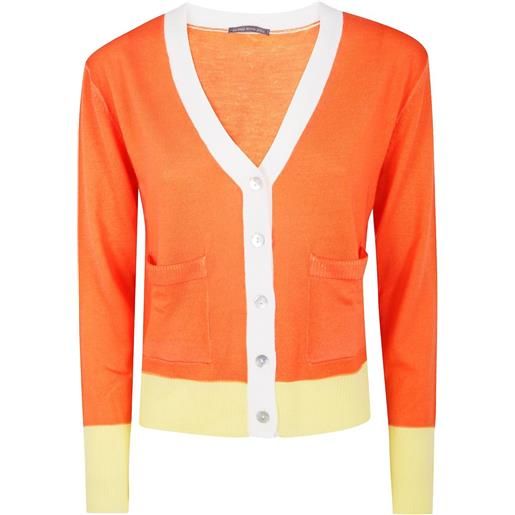 IN BED WITH YOU cardigan con dettagli a contrasto - arancione