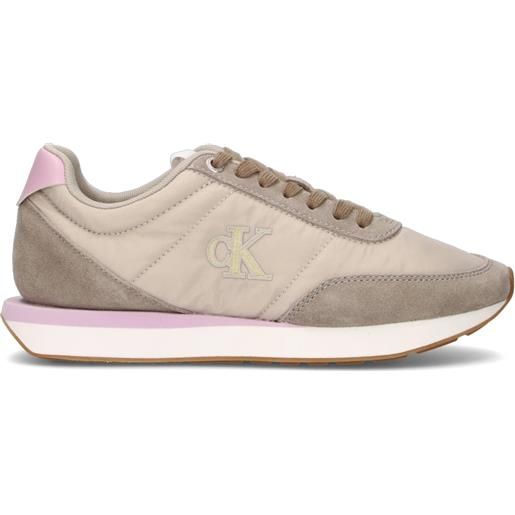CALVIN KLEIN JEANS sneaker donna beige in suede