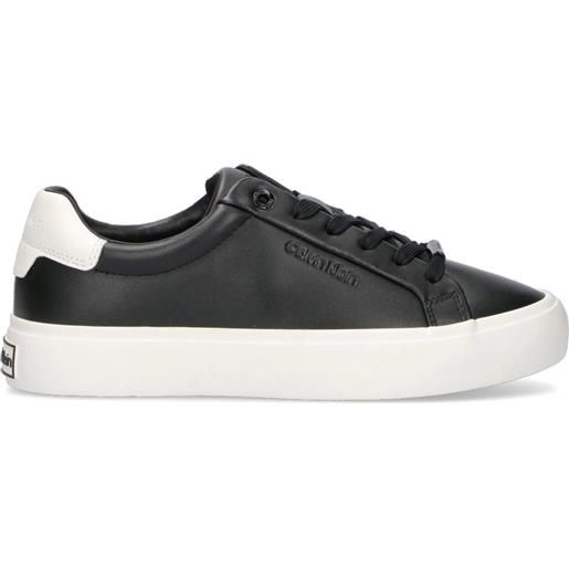 CALVIN KLEIN sneaker donna nera in pelle